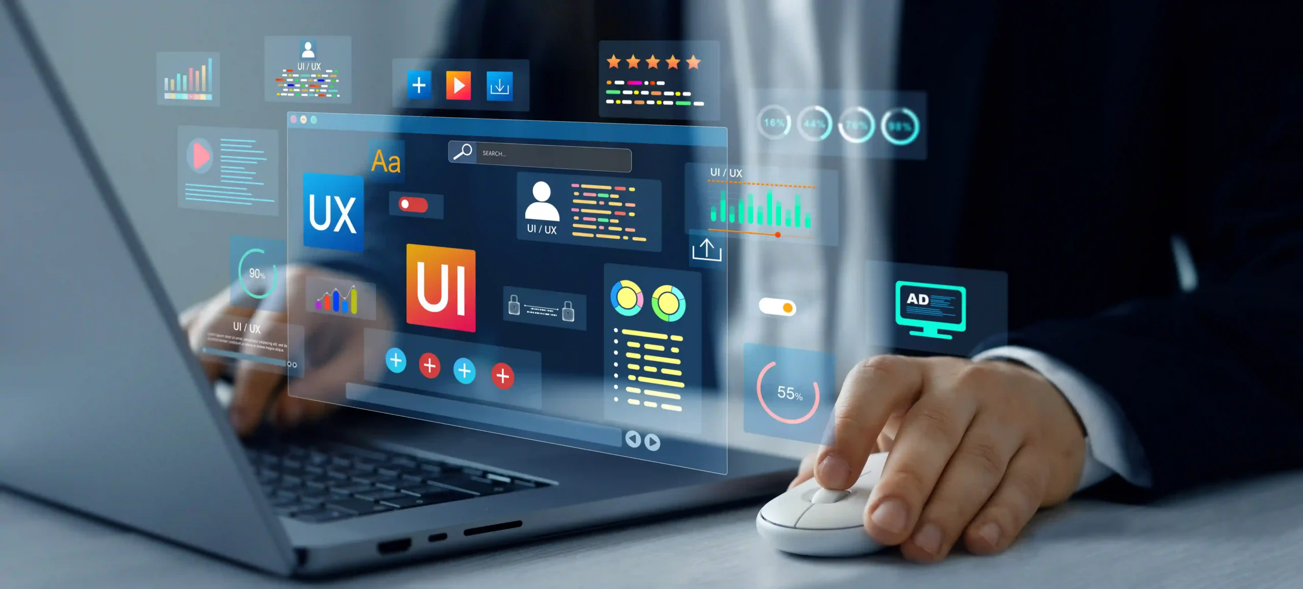 Le portfolio de Cyril Martin met en avant plusieurs projets UI-UX Design soignés.